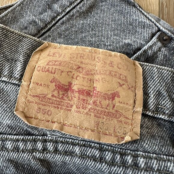 Vintage‎ Levis 550 Jeans Men’s 32 x 33 Black Denim Relaxed Fit Tapered 90s - Picture 6 of 12